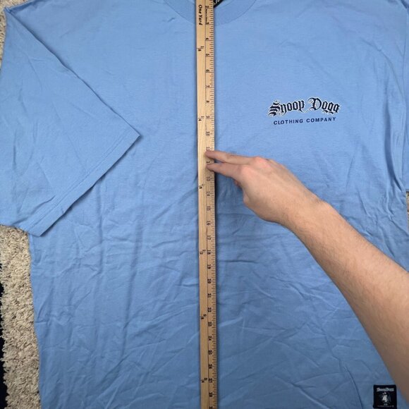 VINTAGE Snoop Dog Clothing Shirt Men 2XL Hip Hop Y2K Blue Short Sleeve Cotton - Picture 3 of 8